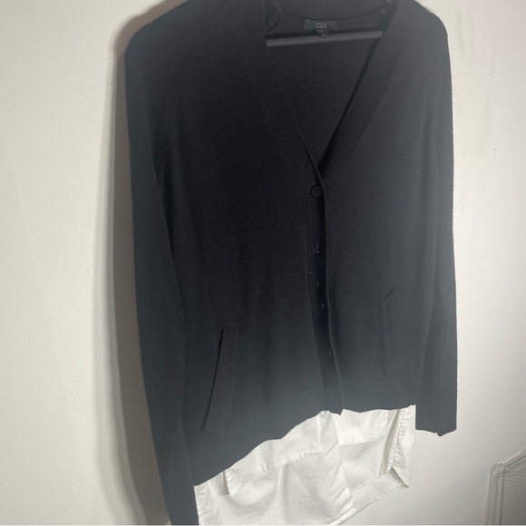 COS Black and White Cardigan Sweater - Picture 3 of 6
